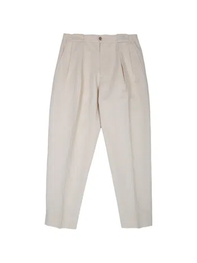 Briglia 1949 Portobellos Pleated Elasticated-waist Trousers In Neutral