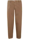 Briglia 1949 Pant Ventre Piatto Over Twill Di Cot In 褐色