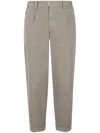 Briglia 1949 Pant Ventre Piatto Over Twill Di Cot In Neutrals