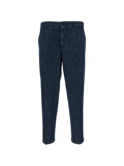 Briglia 1949 Portofino Pleated Elasticated-waist Jeans In Blue