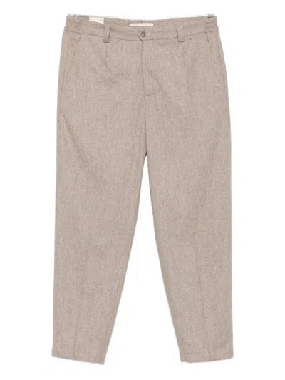 Briglia 1949 Pressed-crease Button Trousers In Neutral