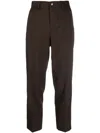 Briglia 1949 Pressed-crease Virgin Wool Blend Tapered Trousers In Braun
