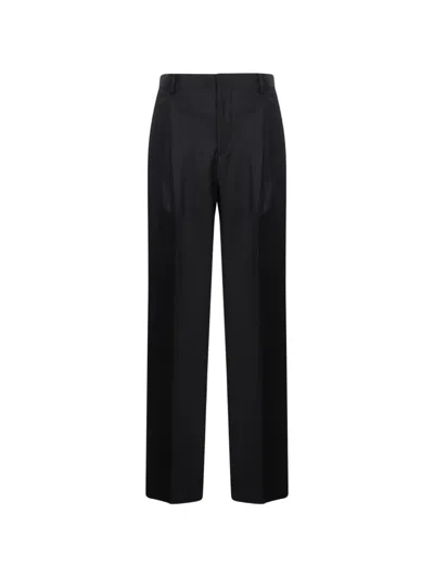 Briglia 1949 Pressed-crease Wide-leg Trousers In Black