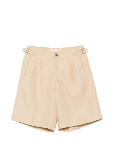 Briglia 1949 Riccionew Pleated Wool Shorts In Neutral
