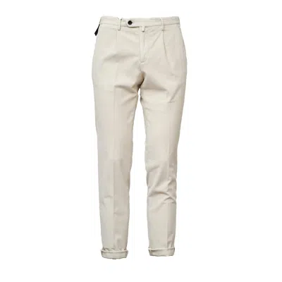 Briglia 1949 Slim-fit Light Beige Trousers With Pinces And Practical Pockets In Neutral