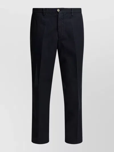 Briglia 1949 Straight Leg Trousers Belt Loops And Pockets In Blue