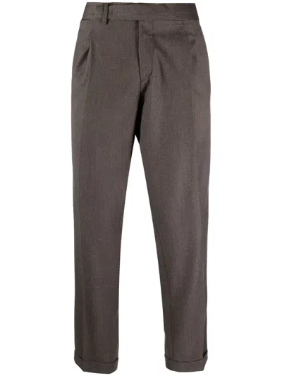 Briglia 1949 Tailored Felted Trousers In Brown