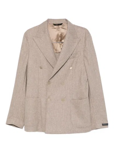 Briglia 1949 Taurasi Double-breasted Blazer In Neutral