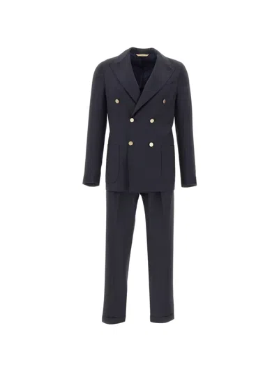 Briglia 1949 Taurasi Double-breasted Suit In Blue