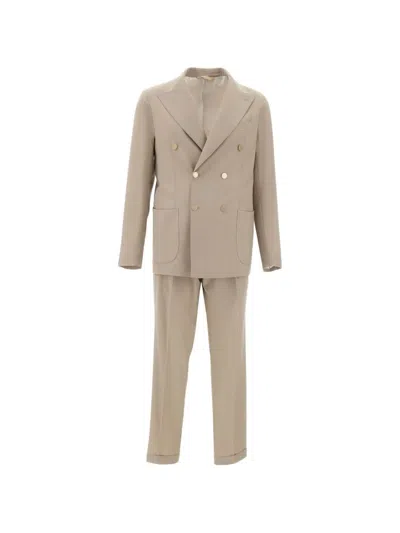 Briglia 1949 Taurasi Double-breasted Suit In Neutral