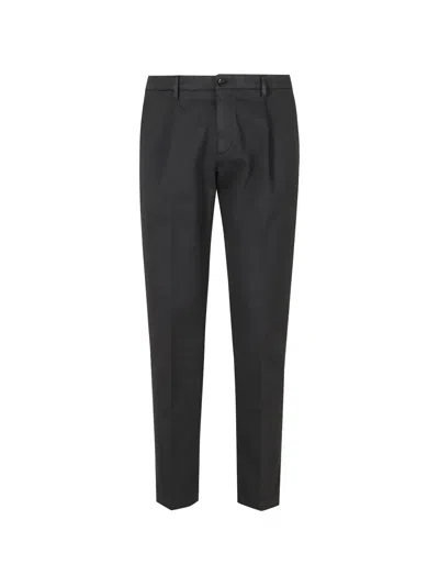 Briglia 1949 Tiberio Pleated Cotton Trousers In Gray