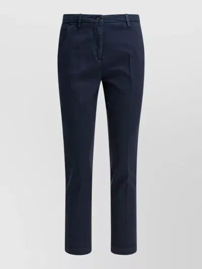 Briglia 1949 Trousers Belt Loops Back Pocket Side Pockets In Blue