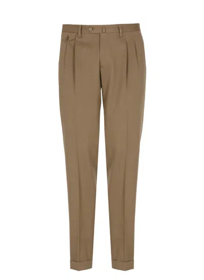 Briglia 1949 Virgin Wool Pants In Brown