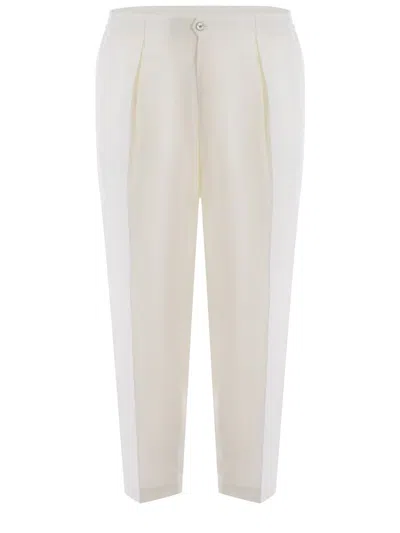 Briglia 1949 Trousers Briglia Portobello In Wool Blend In White