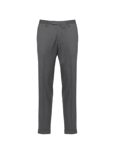 Briglia 1949 Turned-up Trousers With Pressed Creases In Gray