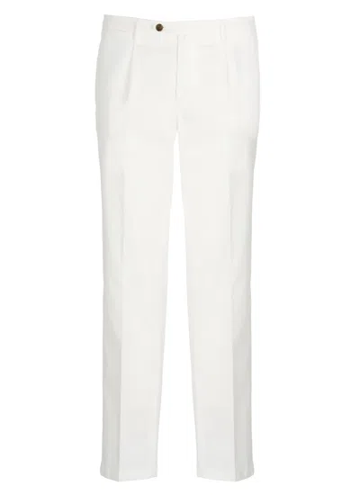 Briglia 1949 White Bg21 Cotton Straight-leg Pants In Red