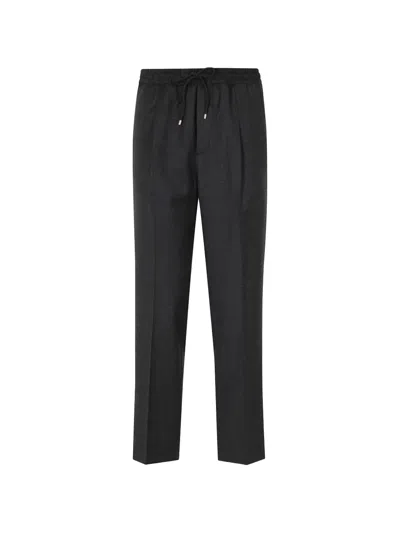 Briglia 1949 Wimbledonw Elasticated Drawstring Trousers In Black
