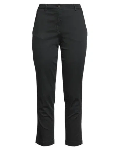 BRIGLIA 1949 BRIGLIA 1949 WOMAN PANTS BLACK SIZE 10 COTTON, LYOCELL, ELASTANE