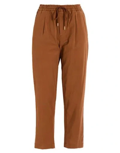 Briglia 1949 Woman Pants Brown Size 6 Tencel, Cotton, Elastane