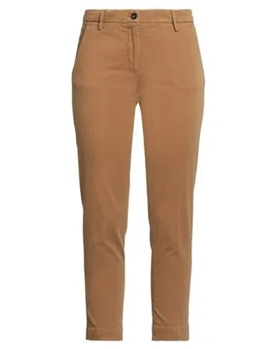 Briglia 1949 Woman Pants Camel Size 6 Cotton, Elastane In Sand