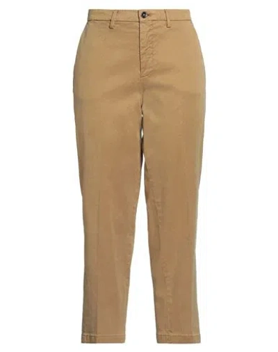 Briglia 1949 Woman Pants Camel Size 6 Cotton, Tencel, Silk, Elastane In Sand