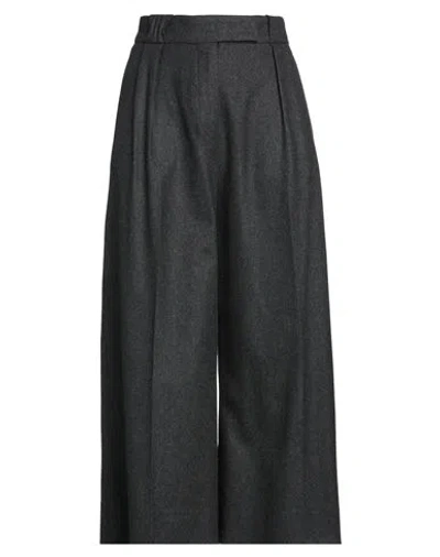 Briglia 1949 Woman Pants Charcoal Size 8 Wool, Polyamide, Cashmere, Elastane In Black