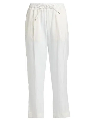 Briglia 1949 Woman Pants Ivory Size 4 Tencel In White