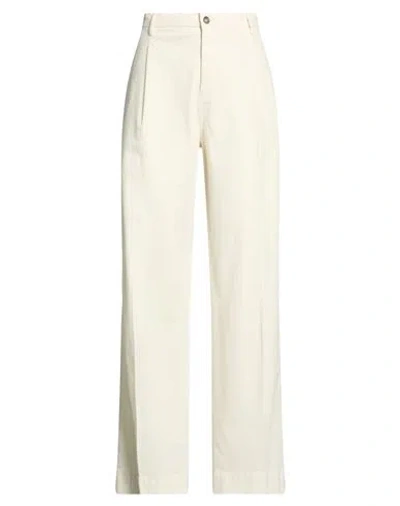 Briglia 1949 Woman Pants Ivory Size 8 Modal, Cotton, Elastane In White