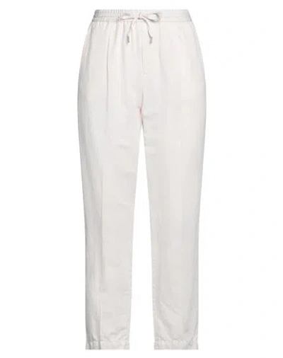 Briglia 1949 Woman Pants Light Pink Size 6 Linen, Cotton In White