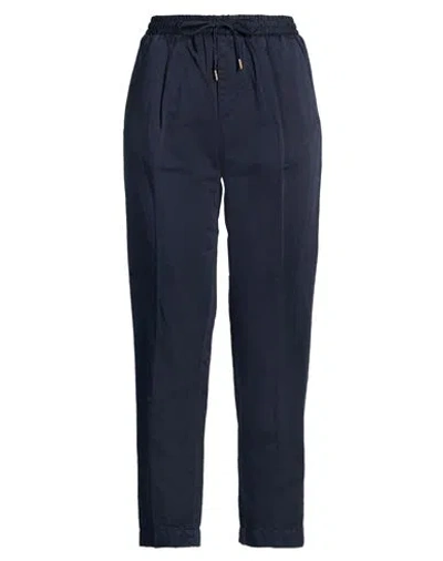 Briglia 1949 Woman Pants Midnight Blue Size 10 Linen, Cotton