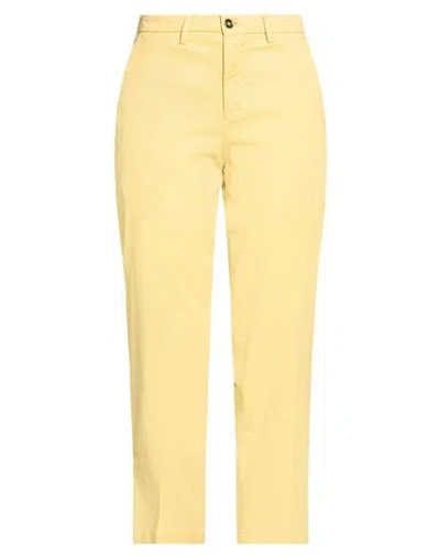Briglia 1949 Woman Pants Mustard Size 4 Cotton, Tencel, Silk, Elastane In Yellow
