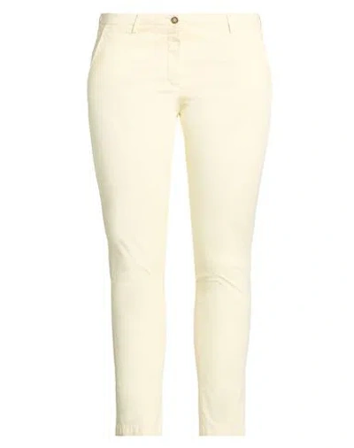Briglia 1949 Woman Pants Pastel Yellow Size 10 Cotton, Elastane In Gray