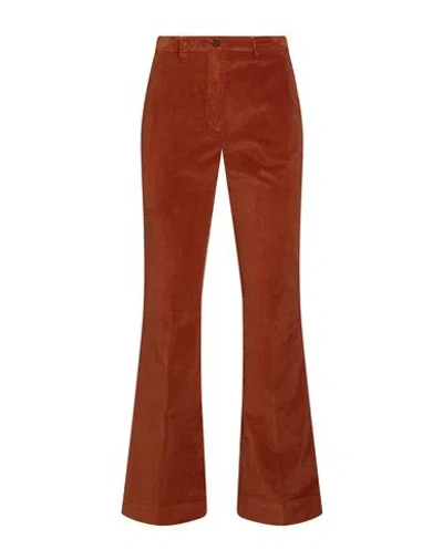Briglia 1949 Woman Pants Rust Size 2 Cotton, Elastane In Orange