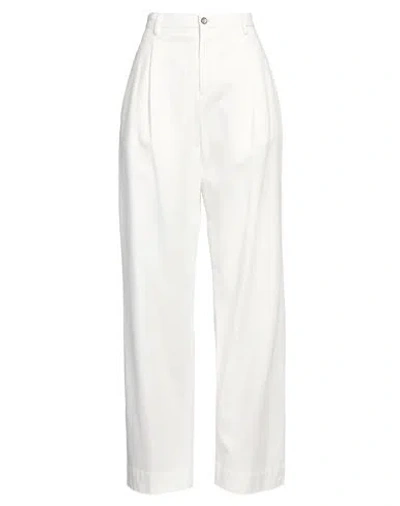 BRIGLIA 1949 BRIGLIA 1949 WOMAN PANTS WHITE SIZE 6 COTTON, ELASTANE