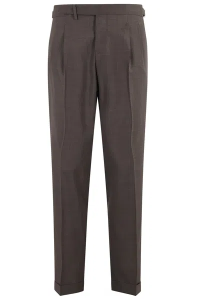 Briglia 2pinces Wool Buckle Pants In Grey