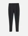 Briglia Tapered Trousers In Zignone Wool With Pleats