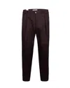 Briglia Brown Tailored Cotton Trousers In Multi