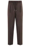 Briglia Brown Wimbledon Pattern Pants With Elasticized Waistband In Brown