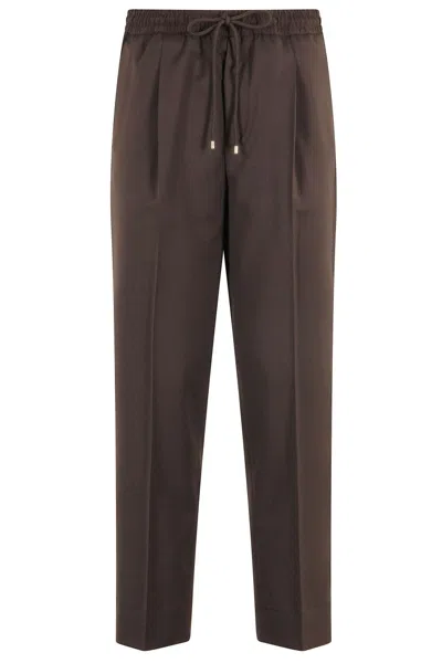 Briglia Brown Wimbledon Pattern Pants With Elasticized Waistband