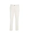 Briglia Classic White Corduroy Trousers With Straight Cut And Minimalistic Design In White