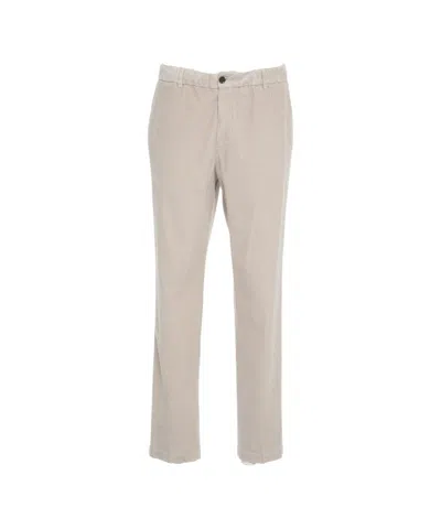 Briglia Corduroy Trousers With Classic Cut And Side Pockets In Neutral