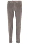 Briglia Corduroy Velvet Pants - Fine Rib In Gray