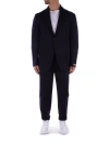 Briglia Navy Blue Chino Pants With Pleated Front In Blu Blu E Verdi