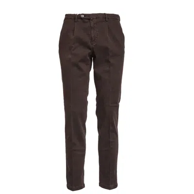 Briglia Easy-fit Tencel Cotton Trousers For Men In Brown