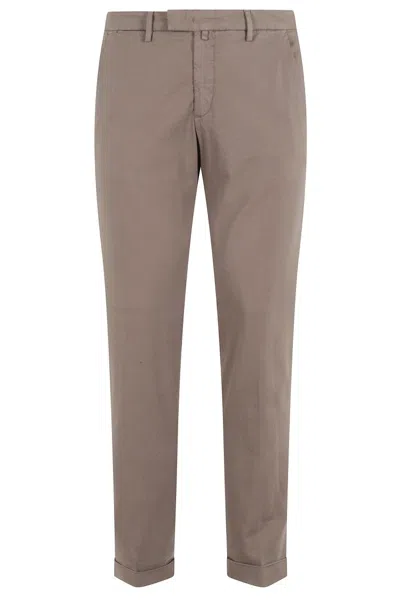 Briglia Flat Tummy Cotton Satin Pants In Brown