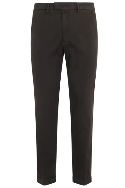 Briglia Flat Tummy Cotton Satin Pants In Brown