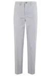 Briglia High-waisted Straight Leg Trousers With Functional Pockets In Gray