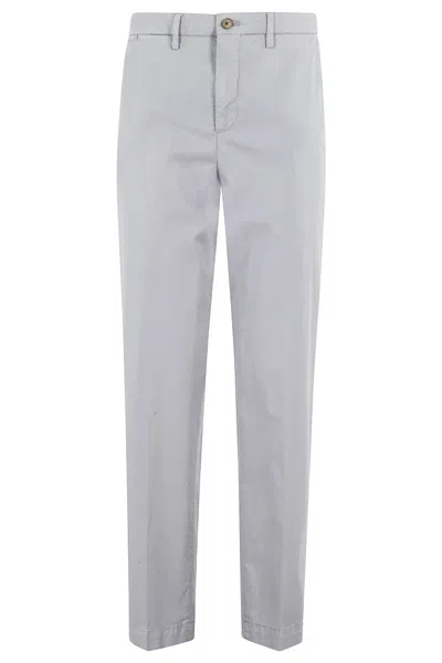 Briglia High-waisted Straight Leg Trousers With Functional Pockets In Blue