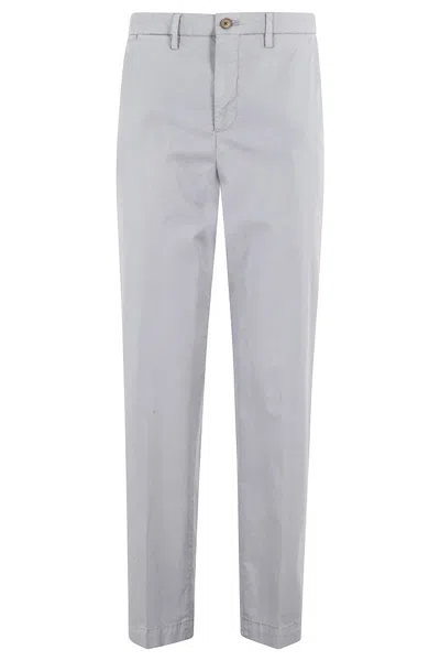 Briglia High-waisted Straight Leg Trousers With Functional Pockets In Gray
