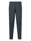 Briglia Medium-waisted Gray Trousers With Tailored Fit And Pleats In Gray